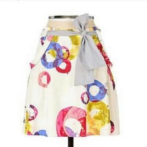 Fei Anthropologie O Multicolor Watercolor Circle Skirt Womens Size 6